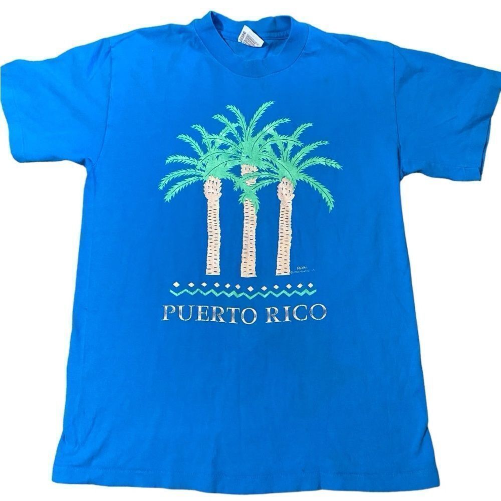 Vintage Single Stitch Puerto Rico Palm Tree Tshirt